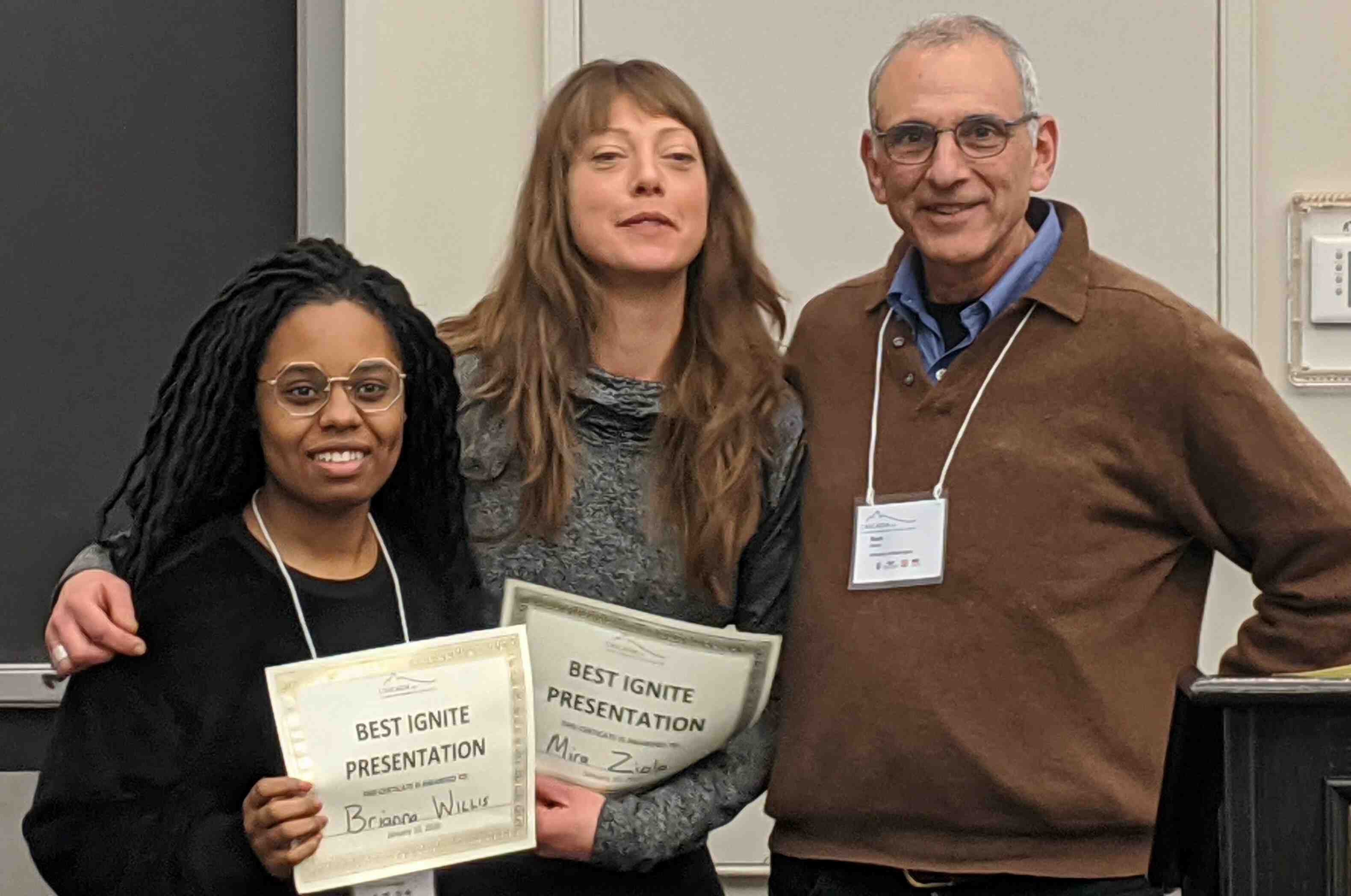 Brianna Willis with co-awardee and Noah Seixas.  